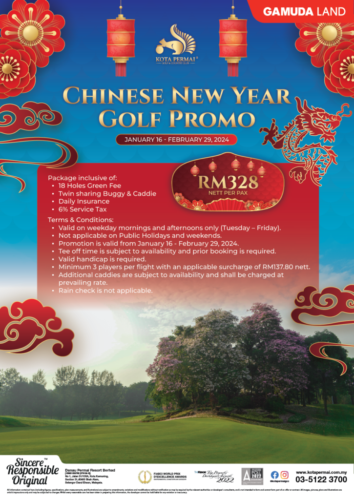 CNY Golf Promo 2024 Kota Permai Golf and Country Club